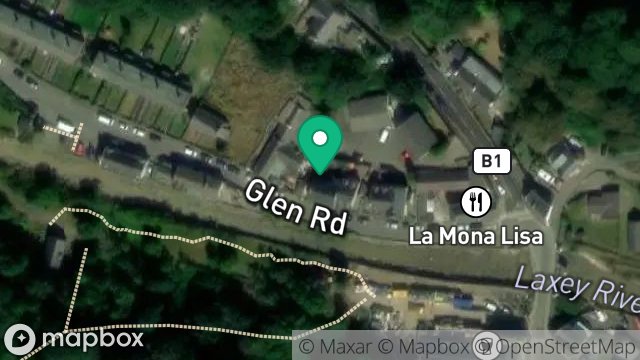 Map showing THIE NY KEYLLEY, GLEN ROAD, LAXEY, ISLE OF MAN, IM4 7AB