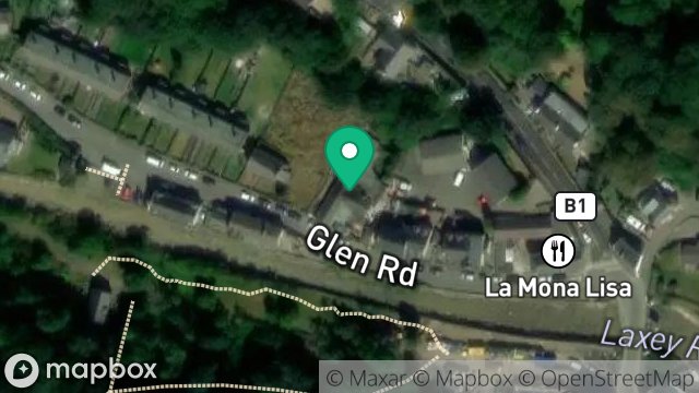 Map showing 1 ROSEDENE COTTAGES, GLEN ROAD, LAXEY, ISLE OF MAN, IM4 7AB