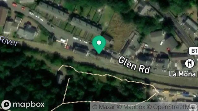 Map showing BROOKSIDE, GLEN ROAD, LAXEY, ISLE OF MAN, IM4 7AB