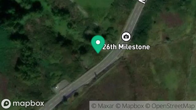 Map showing FIELD 133229, MOUNTAIN ROAD, GLEN AULDYN, RAMSEY, ISLE OF MAN, IM7 2AG