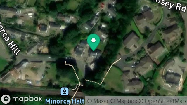 Map showing PRIMROSE COTTAGE, MINORCA VALE, LAXEY, ISLE OF MAN, IM4 7DZ