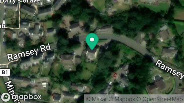 Map showing KING ORRY HOUSE, RAMSEY ROAD, LAXEY, ISLE OF MAN, IM4 7PT