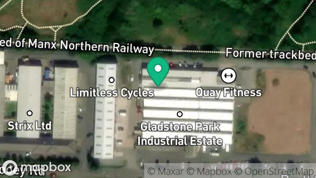 Map showing UNIT 6, GLADSTONE PARK INDUSTRIAL ESTATE, RAMSEY, ISLE OF MAN, IM8 2LA