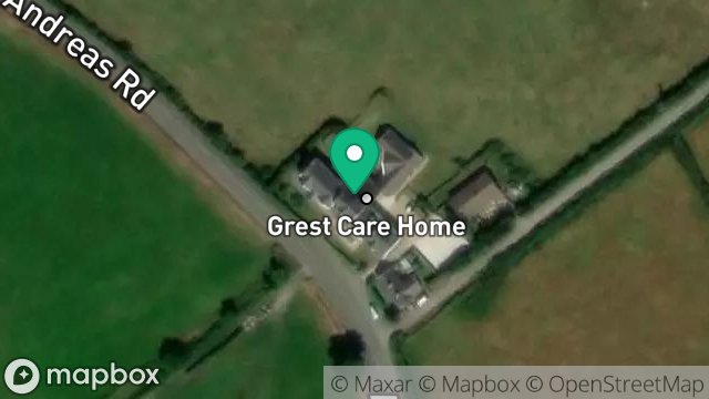 Map showing GREST HOME, ANDREAS ROAD, RAMSEY, ISLE OF MAN, IM7 4EA