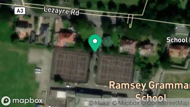 Map showing SITE AT WEST BUILDING, RAMSEY GRAMMAR SCHOOL, LEZAYRE ROAD, RAMSEY, ISLE OF MAN, IM8 2RG