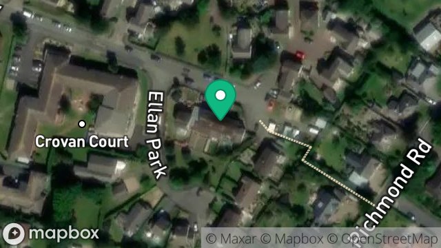 Map showing 22, ELLAN PARK, RAMSEY, ISLE OF MAN, IM8 3NS