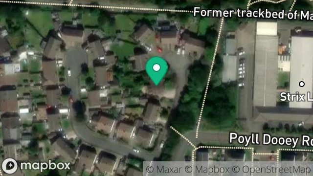 Map showing 3, GREENLANDS VIEW, RAMSEY, ISLE OF MAN, IM8 2PB