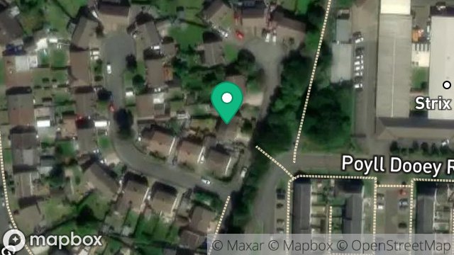 Map showing 1, GREENLANDS VIEW, RAMSEY, ISLE OF MAN, IM8 2PB