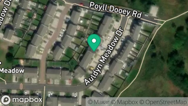 Map showing FIELD 134274, AULDYN MEADOW DRIVE, RAMSEY, ISLE OF MAN, IM8 2TR