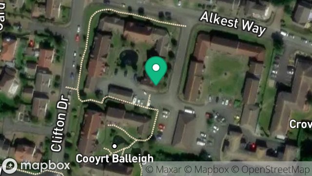 Map showing BLOCK 3 GARAGE 20 MAGNUS COURT, KINGS REACH, RAMSEY, ISLE OF MAN, IM8 3NT