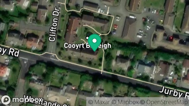 Map showing 1 GODRED COURT, KINGS REACH, RAMSEY, ISLE OF MAN, IM8 3NY