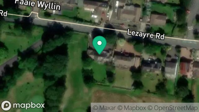 Map showing MERRYHILLS, LEZAYRE ROAD, RAMSEY, ISLE OF MAN, IM8 2TD