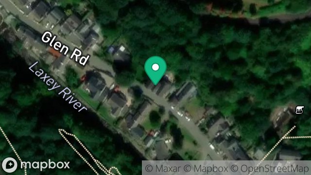 Map showing SYCAMORE COTTAGE, GLEN ROAD, LAXEY, ISLE OF MAN, IM4 7AN