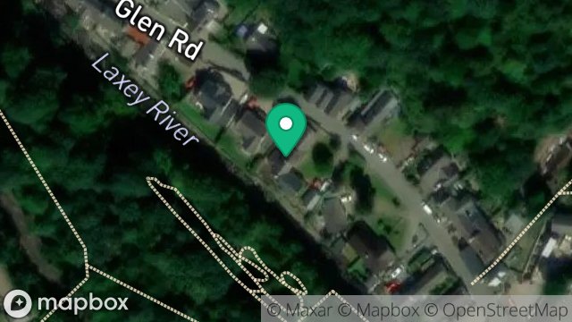 Map showing 2 MARGUERITE COTTAGES, GLEN ROAD, LAXEY, ISLE OF MAN, IM4 7AN