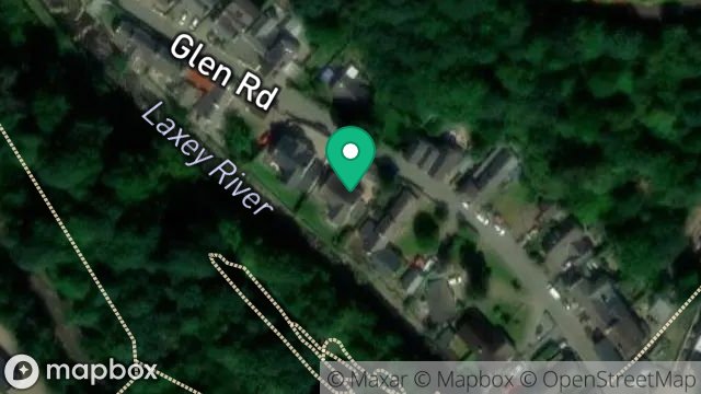 Map showing RIVERSIDE, GLEN ROAD, LAXEY, ISLE OF MAN, IM4 7AN