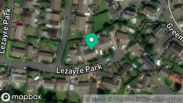 Map showing 77, LEZAYRE PARK, RAMSEY, ISLE OF MAN, IM8 2PU