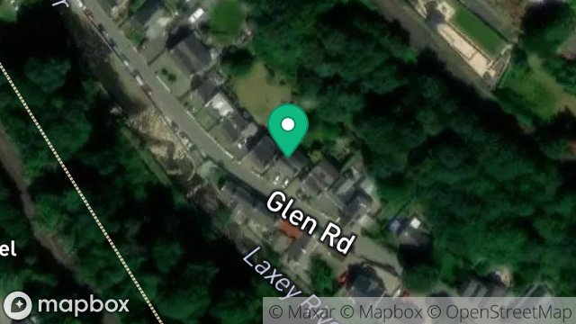 Map showing GLENSIDE, GLEN ROAD, LAXEY, ISLE OF MAN, IM4 7AP