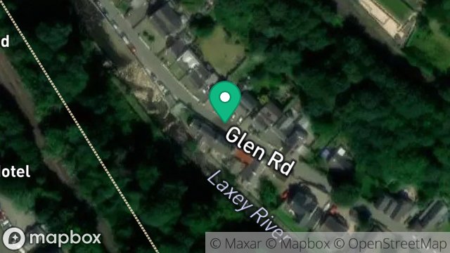 Map showing VICTORIA TERRACE, GLEN ROAD, LAXEY, ISLE OF MAN, IM4 7AW