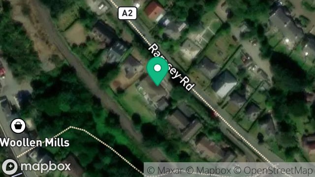 Map showing NIRVANA, RAMSEY ROAD, LAXEY, ISLE OF MAN, IM4 7PY