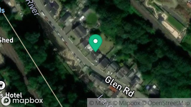 Map showing ACACIA VILLA, GLEN ROAD, LAXEY, ISLE OF MAN, IM4 7AP