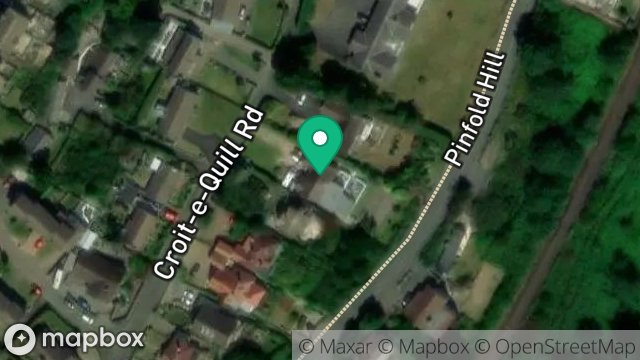 Map showing THIE VOOINJER VEG, CROIT-E-QUILL ROAD, LAXEY, ISLE OF MAN, IM4 7JG