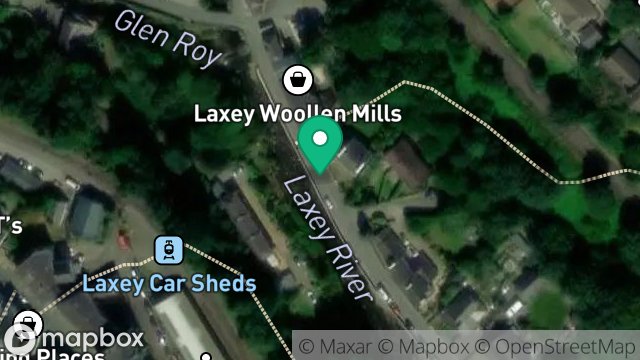 Map showing STREET RECORD, GLEN ROAD, LAXEY, ISLE OF MAN, IM4 7AP