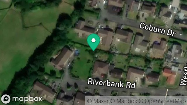 Map showing WESTLANDS, RIVERBANK ROAD, RAMSEY, ISLE OF MAN, IM8 3PR