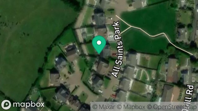 Map showing FIELDS 612376 - 612415 - 612416 ADJACENT TO ALL SAINTS PARK OFF, LONAN CHURCH ROAD, LAXEY, ISLE OF MAN, IM4 7LG