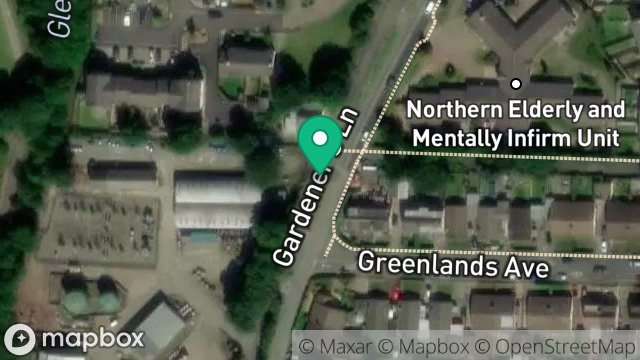 Map showing HIGHWAY IMPROVEMENTS, GARDENERS LANE, RAMSEY, ISLE OF MAN, IM8 2PP