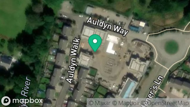 Map showing LAND NORTH OF 15, AULDYN WALK, RAMSEY, ISLE OF MAN, IM8 2TN