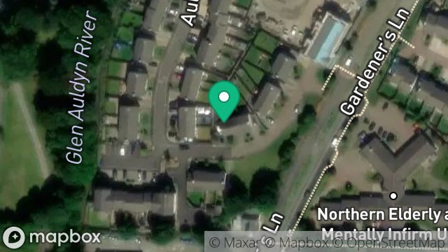 Map showing 41, AULDYN WALK, RAMSEY, ISLE OF MAN, IM8 2TN