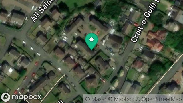 Map showing 12, CROIT-E-QUILL CLOSE, LAXEY, ISLE OF MAN, IM4 7JE