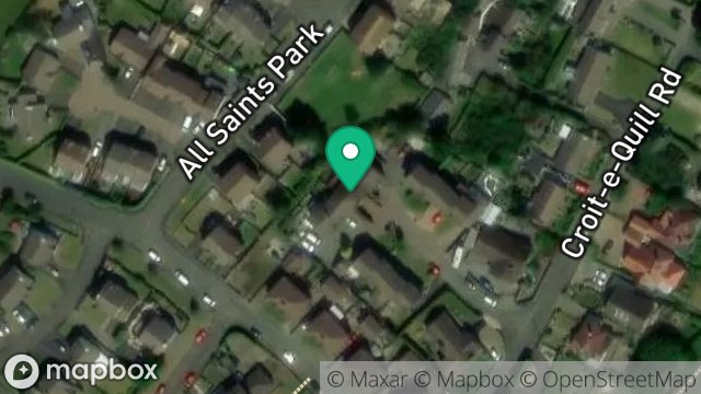 Map showing 6, CROIT-E-QUILL CLOSE, LAXEY, ISLE OF MAN, IM4 7JE