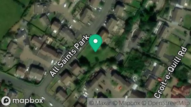 Map showing PLAYGROUND, ALL SAINTS PARK, LAXEY, ISLE OF MAN, IM4 7LA