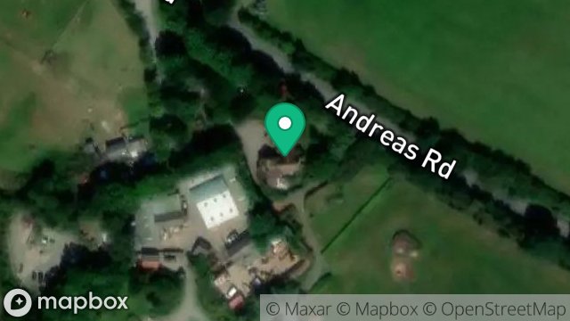 Map showing CRONK AUST, ANDREAS ROAD, AUST, RAMSEY, ISLE OF MAN, IM7 4EF