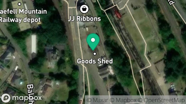 Map showing GOODS SHED, CAPTAINS HILL, LAXEY, ISLE OF MAN, IM4 7AY