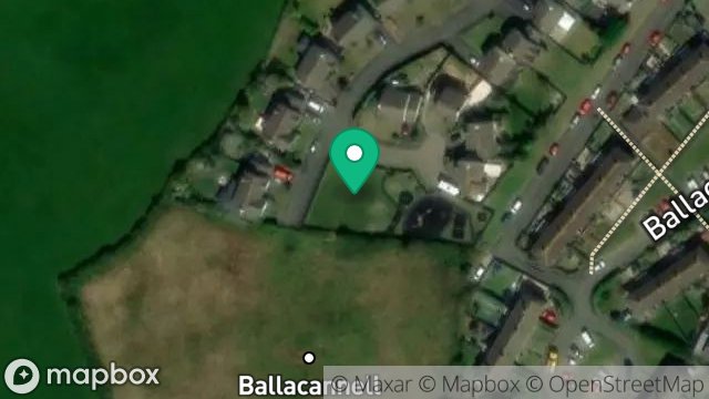 Map showing PUBLIC OPEN SPACE, CHURCH CLOSE, LONAN, LAXEY, ISLE OF MAN, IM4 7JY
