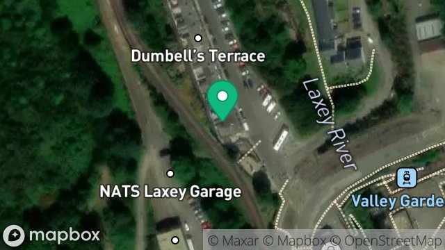 Map showing STUDIO FLAT, 2, DUMBELLS TERRACE, LAXEY, ISLE OF MAN, IM4 7NY
