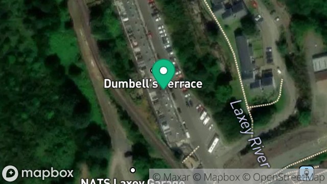 Map showing 7, DUMBELLS TERRACE, LAXEY, ISLE OF MAN, IM4 7NY