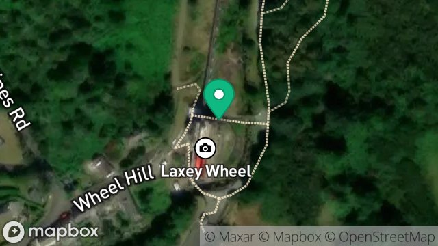 Map showing LAXEY WHEEL, WHEEL HILL, LAXEY, ISLE OF MAN, IM4 7NL