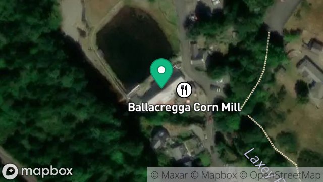 Map showing BALLACREGGA OLD CORN MILL DISPLAY HALL, MINES ROAD, LAXEY, ISLE OF MAN, IM4 7NL