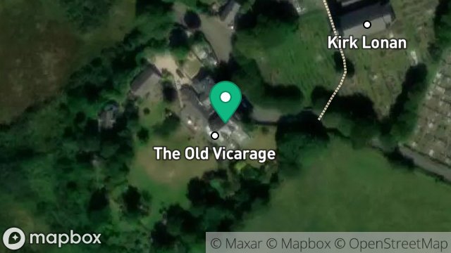 Map showing OLD VICARAGE, LONAN CHURCH ROAD, LAXEY, ISLE OF MAN, IM4 7JX