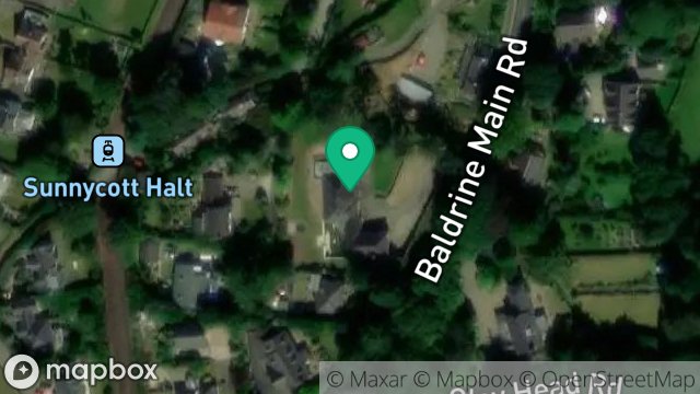 Map showing THE BUNGALOW, BALDRINE HILL, BALDRINE, ISLE OF MAN, IM4 6DS