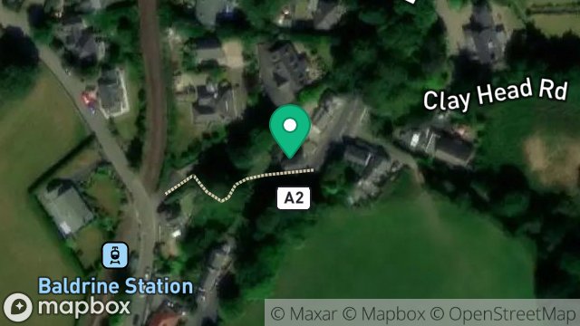 Map showing MEADOW BANK, BALDRINE HILL, BALDRINE, ISLE OF MAN, IM4 6DQ