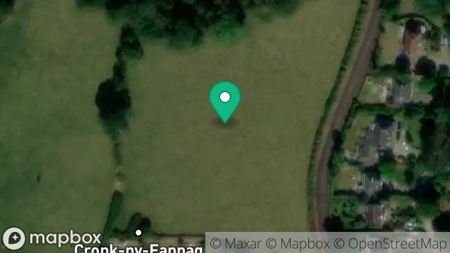 Map showing FIELD 612728, BALDRINE ROAD, BALDRINE, ISLE OF MAN, IM4 6DY