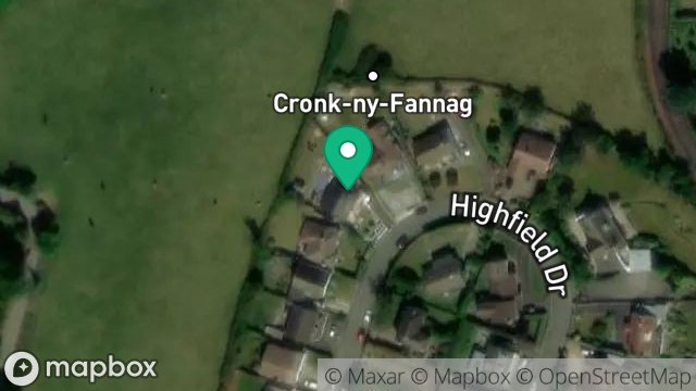 Map showing THORNHILL, HIGHFIELD DRIVE, BALDRINE, ISLE OF MAN, IM4 6EE