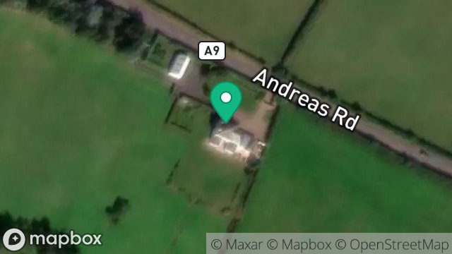 Map showing CLAREVILLE, ANDREAS ROAD, ANDREAS, ISLE OF MAN, IM7 4EN