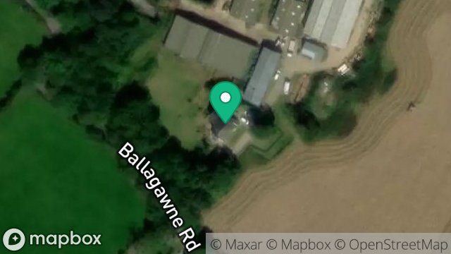 Map showing BALLACOAR FARM, BALLAGAWNE ROAD, BALDRINE, ISLE OF MAN, IM4 6EJ