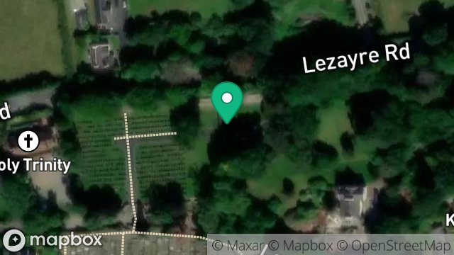 Map showing CEMETARY EXTENSION, LEZAYRE ROAD, LEZAYRE, RAMSEY, ISLE OF MAN, IM7 2AW