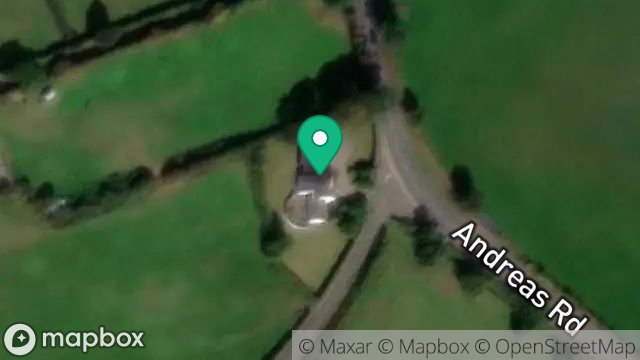 Map showing THIE GAREY, ANDREAS ROAD, ANDREAS, ISLE OF MAN, IM7 4EW